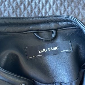 Zara black leather jacket